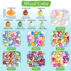 175Pcs 7 Styles Sports Theme Opaque Acrylic Beads&nbsp;OACR-PA0001-82