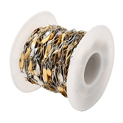Ion Plating(IP) 304 Stainless Steel Twist Oval Link Chains&nbsp;CHS-K017-02GP