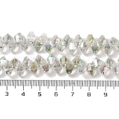 Half Rainbow Plated Electroplate Beads Strands&nbsp;EGLA-H104-07A-HR01