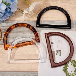 8 Pcs 4 Colors Plastic D Shape Purse Handle&nbsp;KY-SZ0001-03