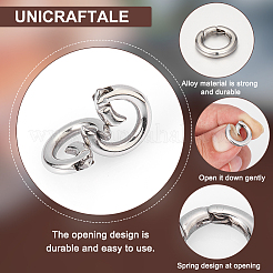 4Pcs Smooth 304 Stainless Steel Spring Gate Rings&nbsp;STAS-UN0041-72