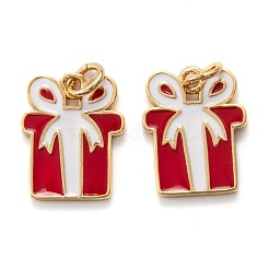Real 18K Gold Plated Brass Enamel Pendants&nbsp;KK-A154-16G