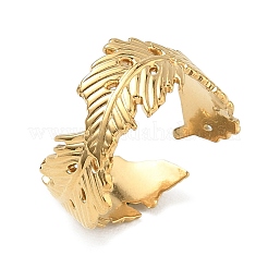 304 Stainless Steel Cuff Open Rings for Women&nbsp;RJEW-L341-02E-G