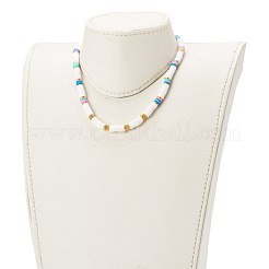 Polymer Clay Heishi Beaded Necklaces&nbsp;X-NJEW-JN03504-05