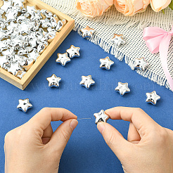 60Pcs Electroplate Plating Opaque Acrylic Beads&nbsp;PACR-PA0001-04A