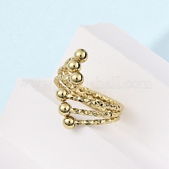 304 Stainless Steel Cuff Rings for Women&nbsp;RJEW-B136-02G