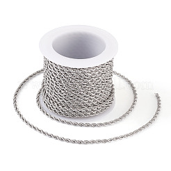 304 Stainless Steel Twist Rope Chains&nbsp;CHS-YS0001-08