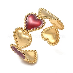 304 Stainless Steel Enamel Cuff Bangles for Women&nbsp;BJEW-F518-03B-G
