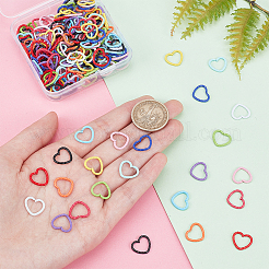 240Pcs 12 Color Baking Paint Iron Linking Rings&nbsp;IFIN-PH0005-17