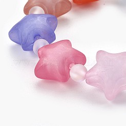 Frosted Acrylic Beads Kids Stretch Bracelets&nbsp;BJEW-JB03895