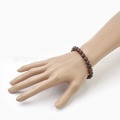 Natural Dyed Sandalwood Beads Stretch Bracelets&nbsp;BJEW-JB03843