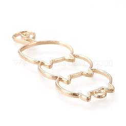 Alloy Open Back Bezel Pendants&nbsp;PALLOY-K246-04KCG-RS