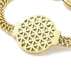 Hollow Lantern 304 Stainless Steel Link Twisted Chain Bracelets for Women&nbsp;BJEW-Q339-02G