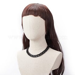 CCB Plastic& Acrylic Curb Chain Necklace & Dangle Stud Earrings&nbsp;SJEW-JS01233-01