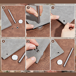 7Pcs 7 Sizes Steel Snap Rivet Setter&nbsp;STAS-BC0004-24