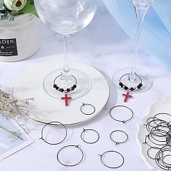 40Pcs 4 Style 304 Stainless Steel Hoop Earring Findings&nbsp;STAS-SC0007-30