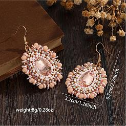Bohemian Handmade Glass Seed Beads Dangle Earrings&nbsp;LR0945