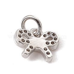 Brass Micro Pave Cubic Zirconia Pendants&nbsp;ZIRC-F132-86P