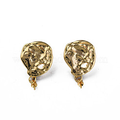 Brass Stud Earring Findings&nbsp;KK-N233-372