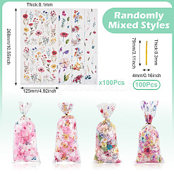 100Pcs Plastic Cookie Candy Packaging Bags&nbsp;ABAG-TA0002-07B