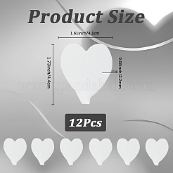 12Pcs Iron Heart-shaped Adhesive Hook&nbsp;AJEW-CN0005-59C