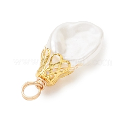 Marine Organism Theme Alloy ABS Plastic Imitation Pearl Pendants&nbsp;PALLOY-JF04789