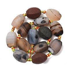 Natural Banded Agate Beads Strands&nbsp;G-F825-D01-02