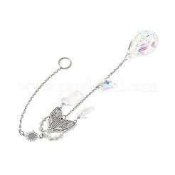 304 Stainless Steel Moth Hanging Suncatchers&nbsp;HJEW-JM04496