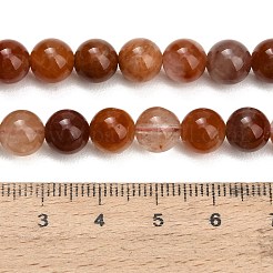 Natural Red Hematoid Quartz Beads Strands&nbsp;G-G475-A01-8mm