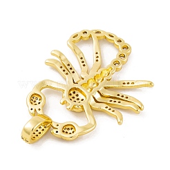 Brass Micro Pave Cubic Zirconia Pendants&nbsp;KK-E108-28G