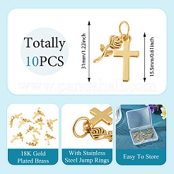 10Pcs Brass Pendants&nbsp;HJEW-TAC0175