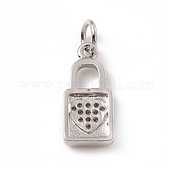 Brass Micro Pave Clear Cubic Zirconia Pendants&nbsp;ZIRC-F132-51P