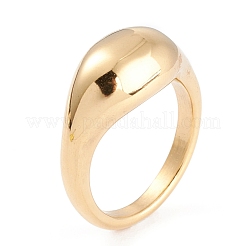 Ion Plating(IP) Unisex 304 Stainless Steel Finger Rings&nbsp;RJEW-K233-11B-G
