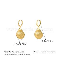 Ocean 304 Stainless Steel Hoop Dangle Earrings for Women&nbsp;DN9984-3