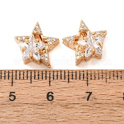 Brass Micro Pave Clear Cubic Zirconia Beads&nbsp;CU-CBAEC99-30G
