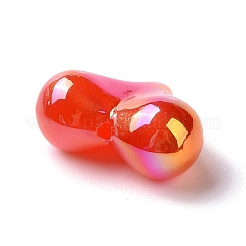 UV Plating Rainbow Iridescent Opaque Acrylic Beads&nbsp;OACR-E010-04