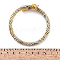 304 Stainless Steel Torque Bangles for Women&nbsp;BJEW-P310-21GP