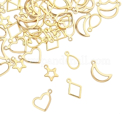 60Pcs 5 Styles 304 Stainless Steel Charms&nbsp;STAS-FS0001-87
