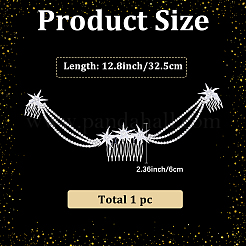 Alloy Rhinestone Hair Combs&nbsp;MRMJ-WH2007-031P
