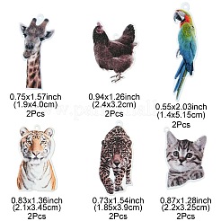 12Pcs 6 Styles Printed Opaque Acrylic Pendants&nbsp;SACR-FS0001-26