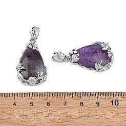 Natural Amethyst Pendants&nbsp;G-P393-P06