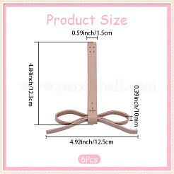 6Pcs Imitation Leather Bowknot Accessories&nbsp;DIY-CL0001-64A