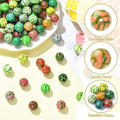 Baking Paint Opaque Acrylic Beads&nbsp;OACR-CJC0019-006