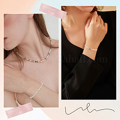 DIY Morse Code Beaded Bracelet Necklace Making Kit&nbsp;DIY-SC0024-46D