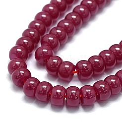 Lab Grown Red Corundum Beads Strands&nbsp;G-G106-O01-01-1