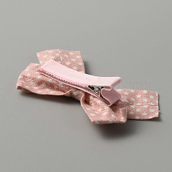 Cute Bowknot Cloth Alligator Hair Clip&nbsp;OHAR-WH0023-11D
