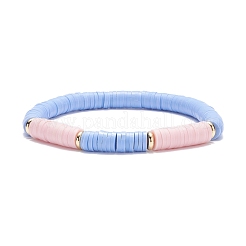5Pcs 5 Style Polymer Clay Heishi Beaded Stretch Bracelets Set with Star and Dolphin Drop&nbsp;BJEW-JB07539