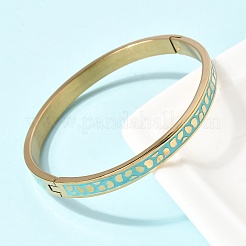 304 Stainless Steel Enamel Bangles&nbsp;BJEW-D408-32G