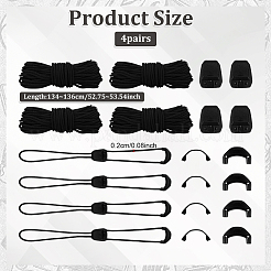 4 Boxs Polyester Shoelaces&nbsp;AJEW-ME0001-64