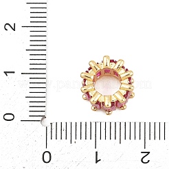 Brass Micro Pave Cubic Zirconia European Beads&nbsp;KK-C170-34G-01